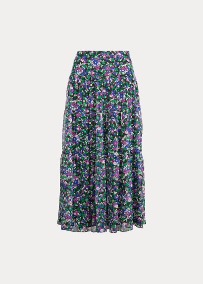 Women's Ralph Lauren Floral Tiered Peasant Skirts | 480673QUA